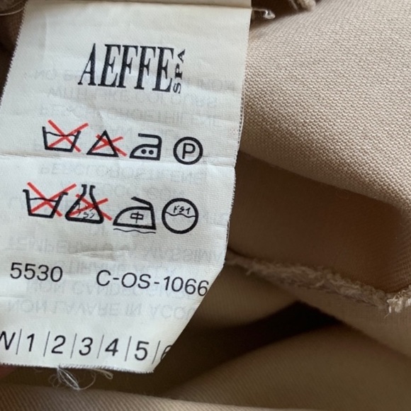 ALBERTA FERRETTI TAN DRESS SHORT SLEEVES BUTTON DOWN VIRGIN WOOL TAN SZ 12 - Picture 11 of 12